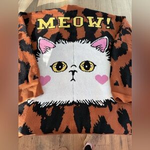 Dressed In Lala Meow! oversized leopard cardigan L/XL
